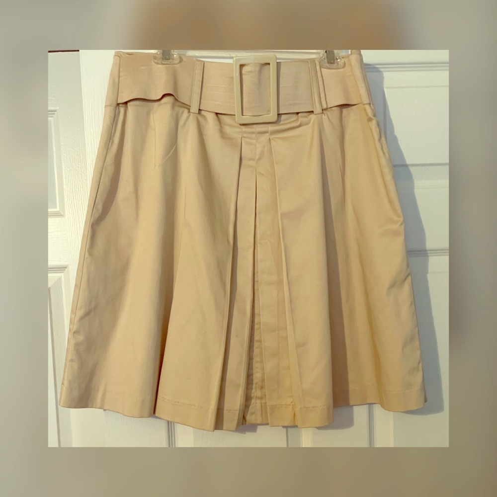 Skirt Alert - Pleated Khaki Skirt